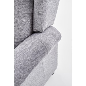 AGUSTIN M fotel rozkładany z funkcją masażu popielaty