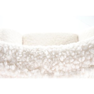 LIBERTO fotel wypoczynkowy kremowy / złoty