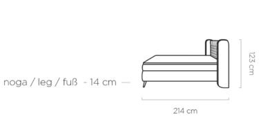 Łóżko kontynentalne Madison 140x200