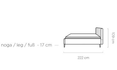 Łóżko tapicerowane Riva 140x200
