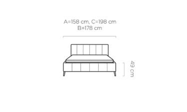 Łóżko tapicerowane Riva 180x200
