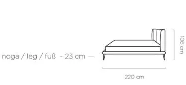 Łóżko tapicerowane Tessina 140x200