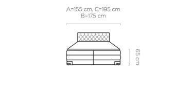 Łóżko kontynentalne Godin 140x200