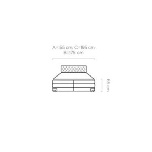 Łóżko kontynentalne Godin 180x200