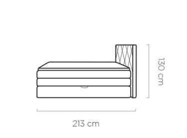 Łóżko kontynentalne Lungo 160x200