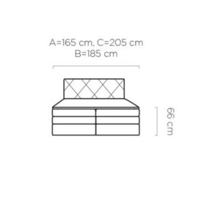 Łóżko kontynentalne Lungo 180x200