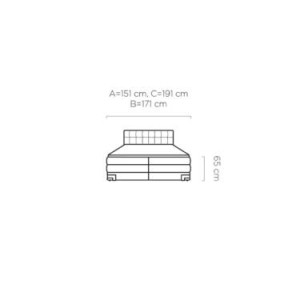 Łóżko kontynentalne Viano 180x200
