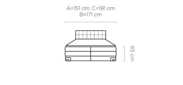 Łóżko kontynentalne Viano 180x200