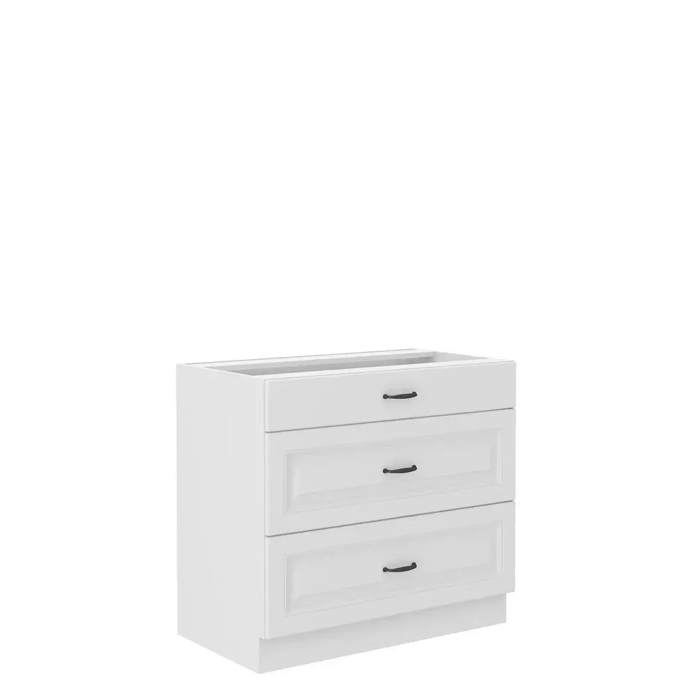 Szafka kuchenna Stilo 80 D 3S BB WH/WH