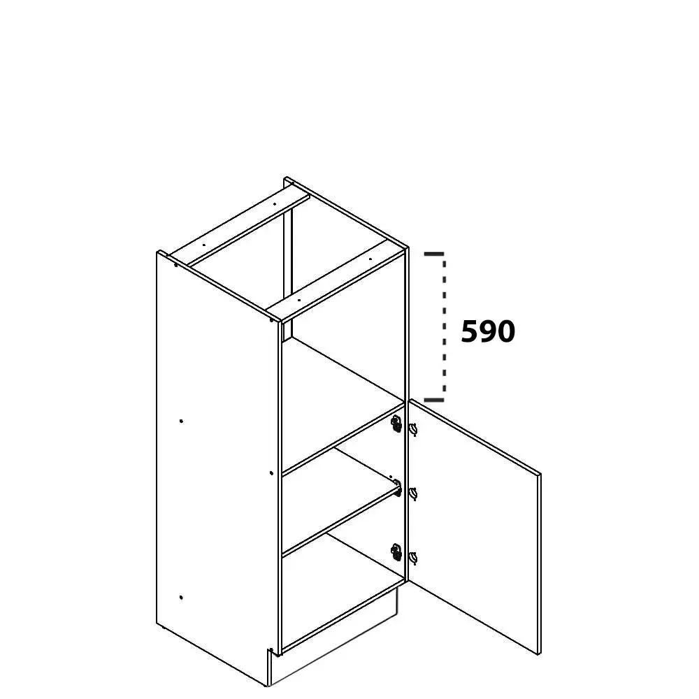 Szafka kuchenna Lara 60 DKPL-162 1F BB WH