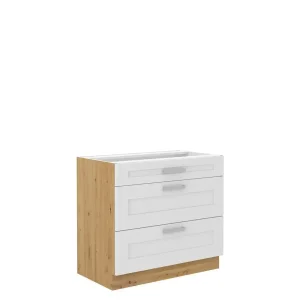 Szafka kuchenna Luna 80 D 3S BB AR/WH