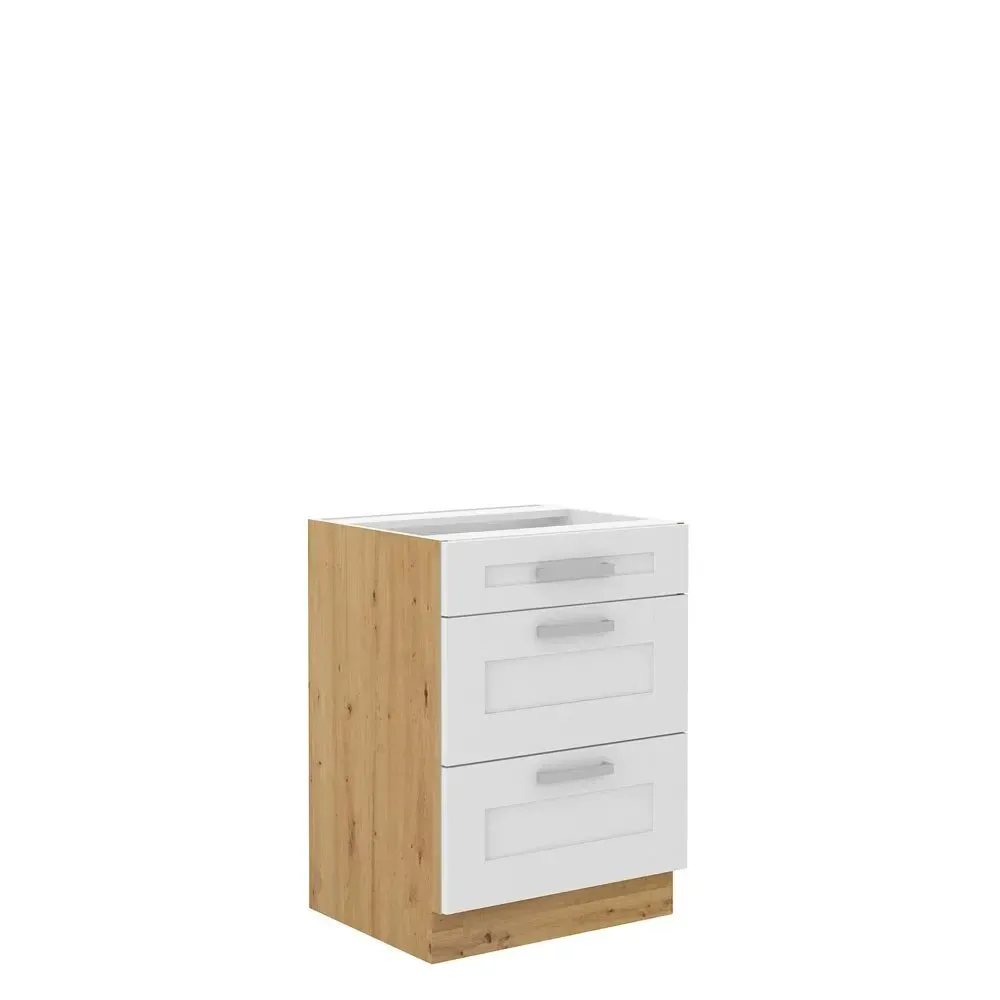 Szafka kuchenna Luna 60 D 3S BB AR/WH