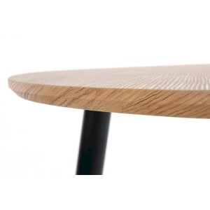 NICEA 2, zestaw 2 ław dąb złoty/czarny (2p=2szt)