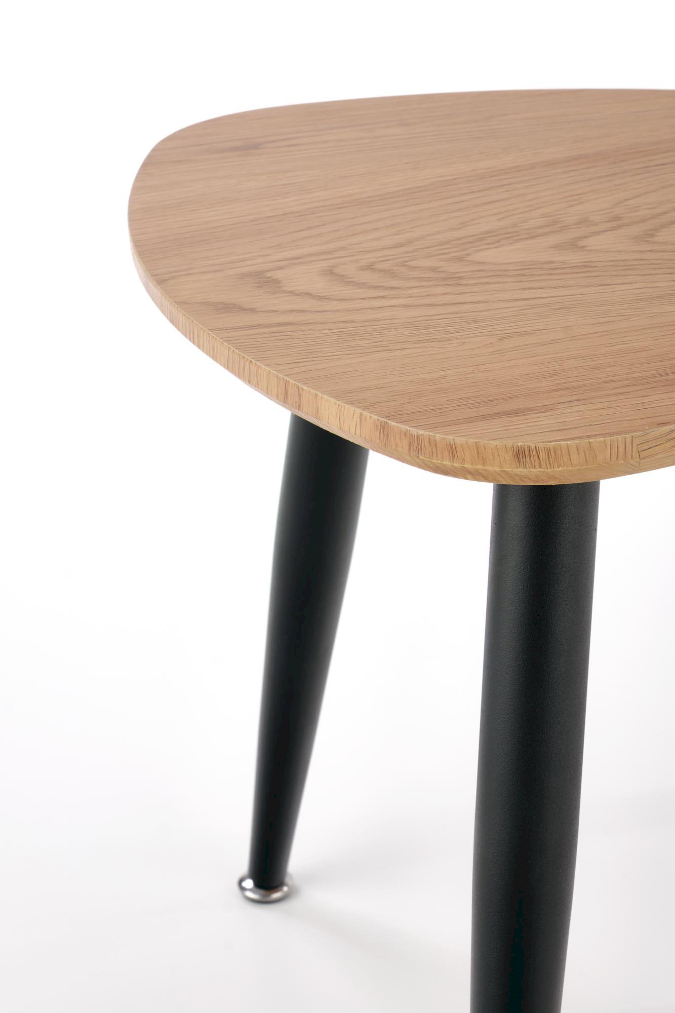 NICEA 2, zestaw 2 ław dąb złoty/czarny (2p=2szt)