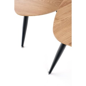 NICEA 2, zestaw 2 ław dąb złoty/czarny (2p=2szt)