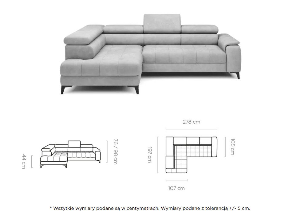 Skórzany Narożnik Chivas z pojemnikiem
