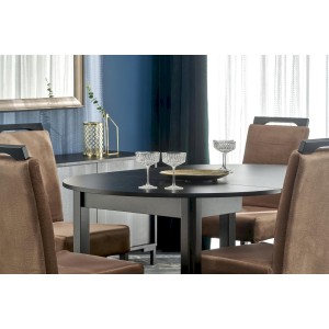 RINGO stół kolor blat czarny, nogi - czarny (102-142x102x76 cm)