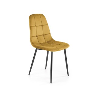 K417 krzesło musztardowy velvet