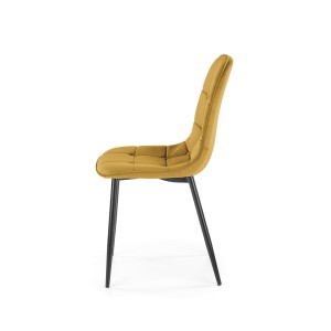 K417 krzesło musztardowy velvet