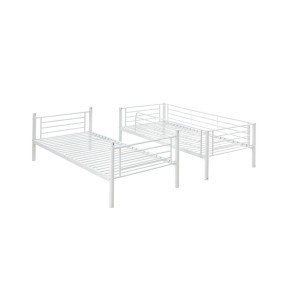 BUNKY łóżko piętrowe / opcja dwóch łóżek pojedynczych 90, biały