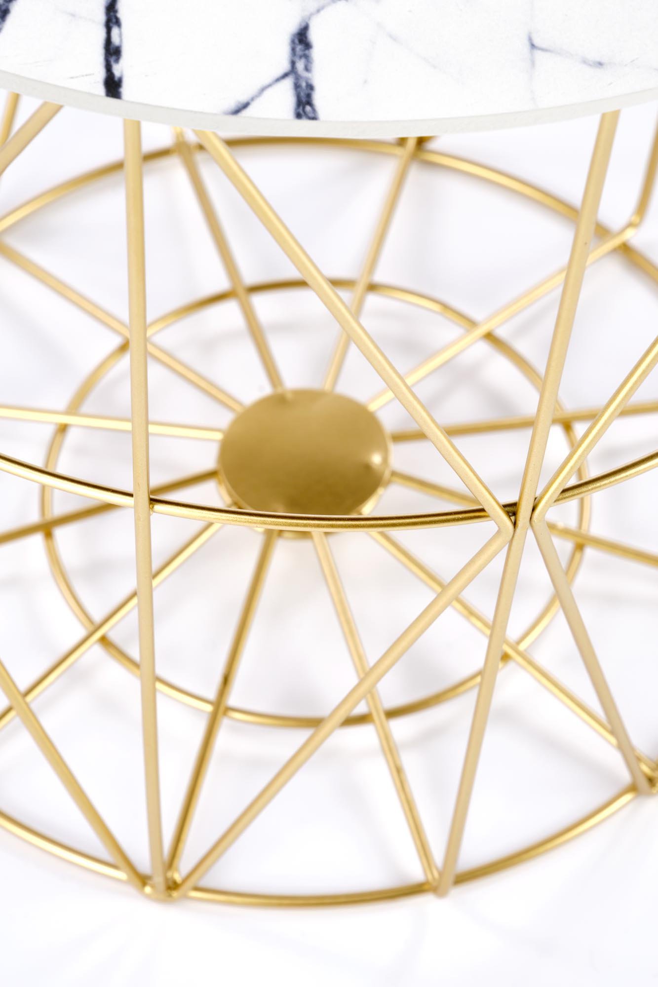 HARISSA_G ława stelaż - złoty, blat - biały marmur (2p=8szt)