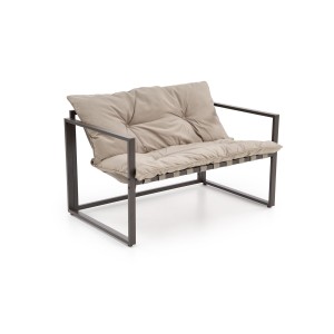 SHARK zestaw ogrodowy ( sofa + fotel 2x + ława ), czarny / cappuccino