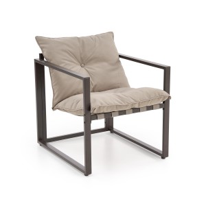 SHARK zestaw ogrodowy ( sofa + fotel 2x + ława ), czarny / cappuccino