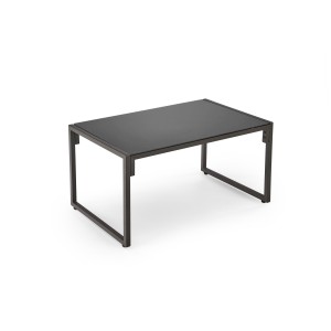 SHARK zestaw ogrodowy ( sofa + fotel 2x + ława ), czarny / cappuccino