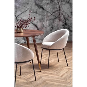 DOMENICO stół blat - orzech, nogi - orzech / złoty