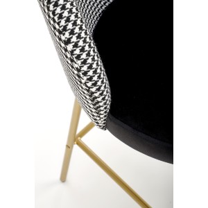 H113  hoker czarny / biały (2p=2szt)