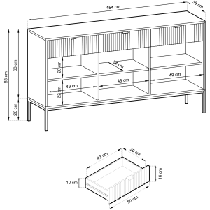 NOVA BIAŁY KOMODA - KSZ154
