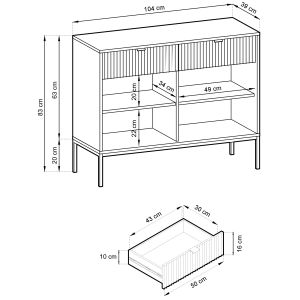 NOVA BIAŁY KOMODA - KSZ104