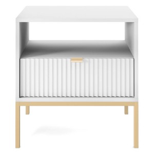 NOVA BIAŁY STOLIK NOCNY - S54
