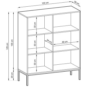 NOVA SZARY KOMODA - K104