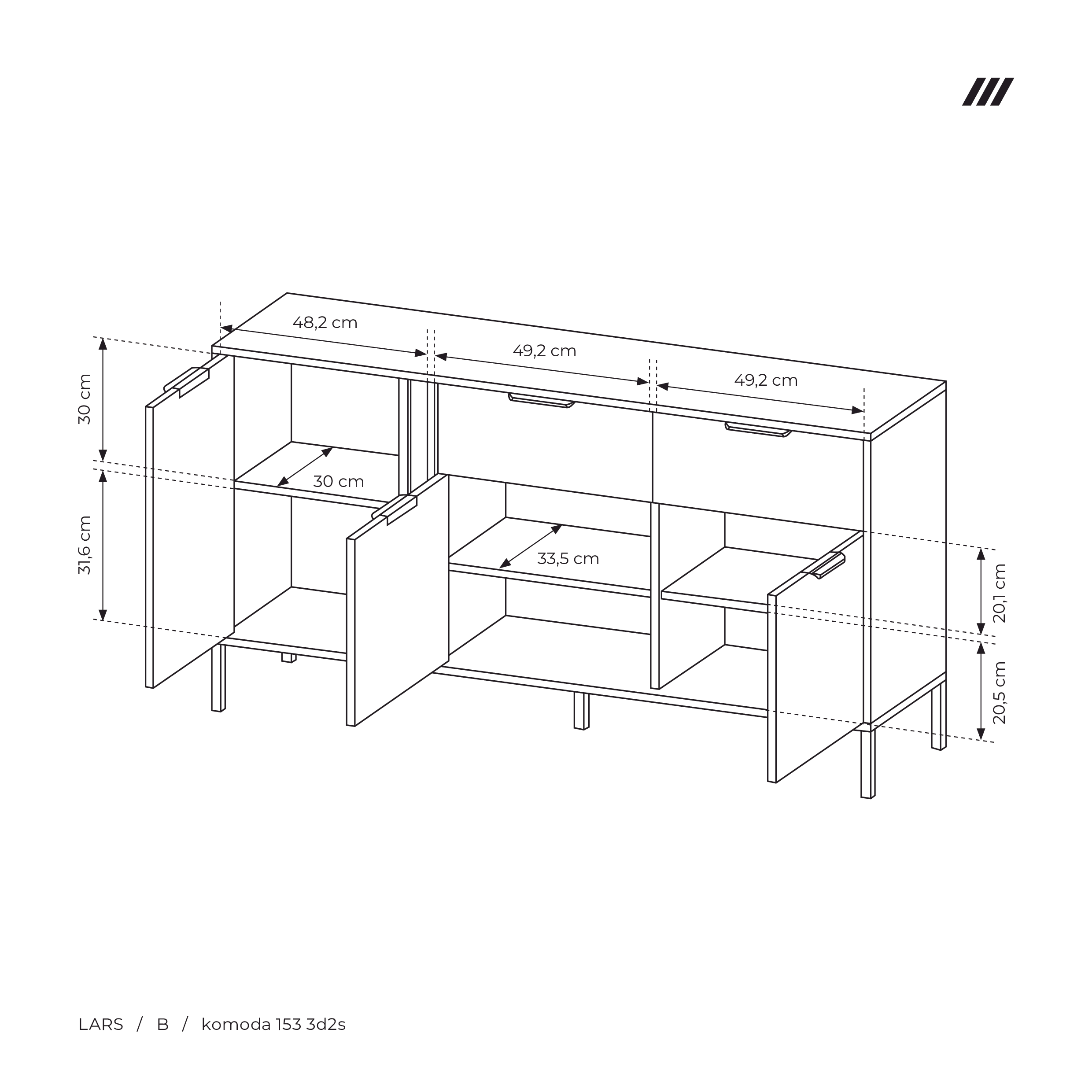 LARS B KOMODA 153 3D2S ANTRACYT