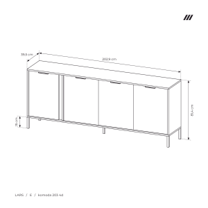 LARS E KOMODA 203 4D ANTRACYT