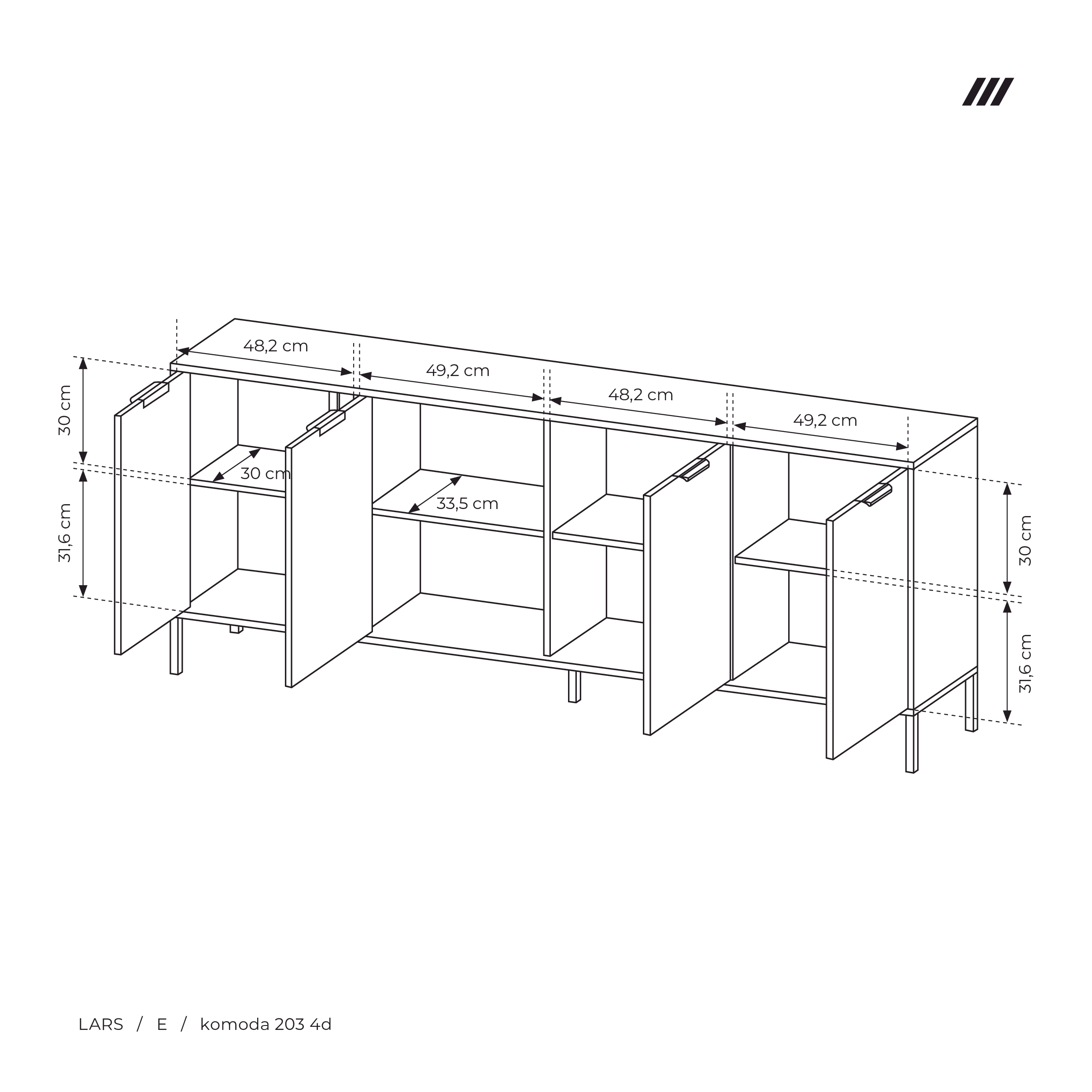 LARS E KOMODA 203 4D ANTRACYT