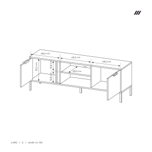 LARS G SZAFKA RTV 153 2D ANTRACYT