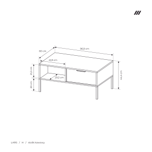 LARS H STOLIK KAWOWY 2S ANTRACYT