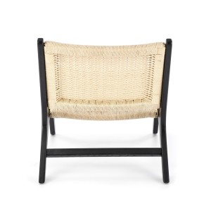 FODEN fotel wypoczynkowy, czarny / naturalny