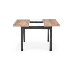 TIAGO KWADRAT stół rozkładany 90-125/90 blat: dąb craft, nogi: czarny