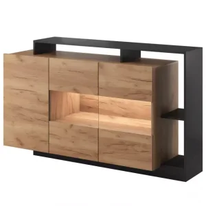 KOMODA ALVA DĄB CRAFT + ANTRACYT