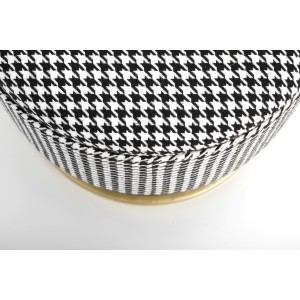 HARMONY ławka z funkcją pojemnika, czarny / biały / złoty