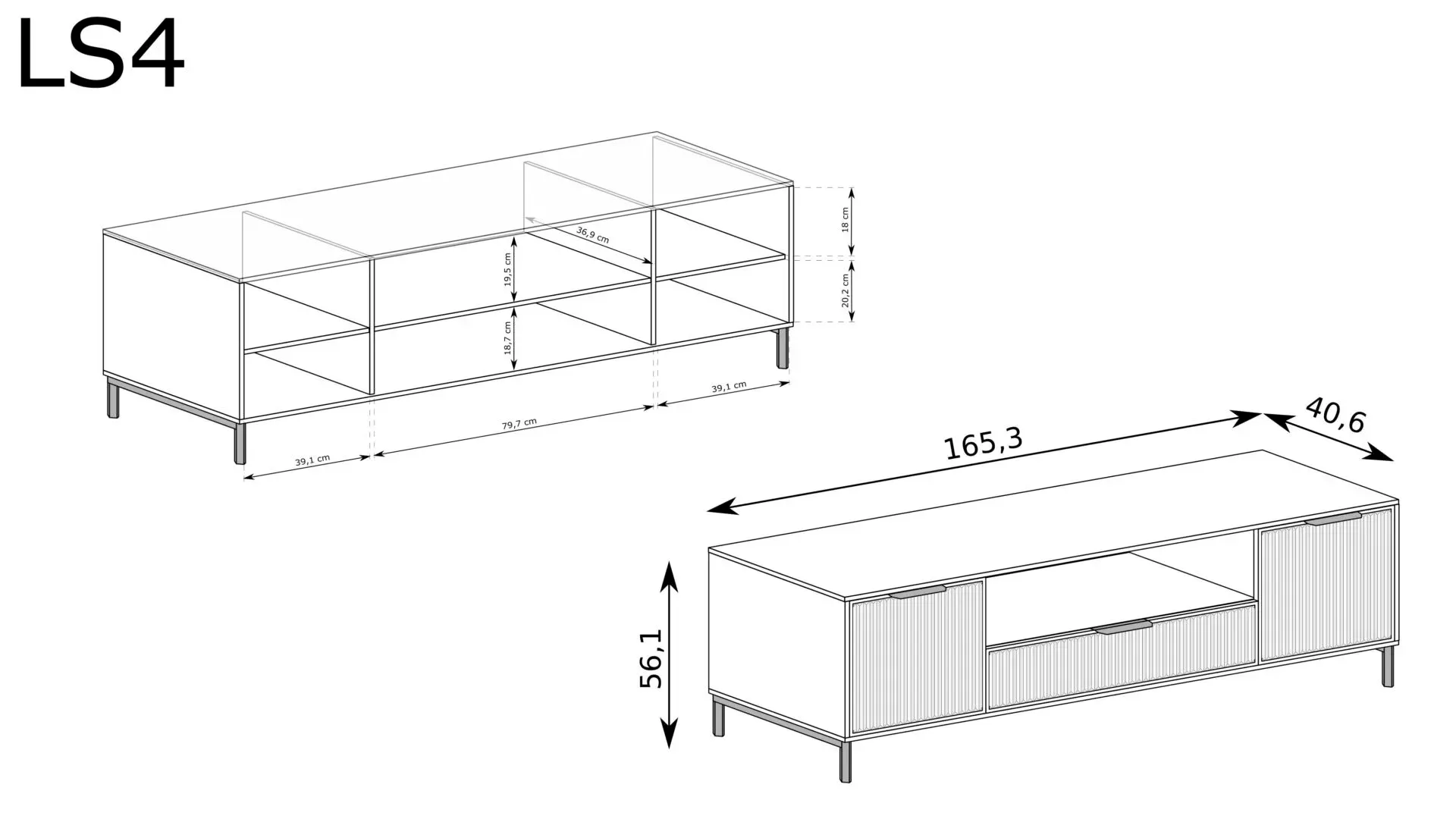 SZAFKA RTV LINKaSTYLES LS-4 CASHMERE