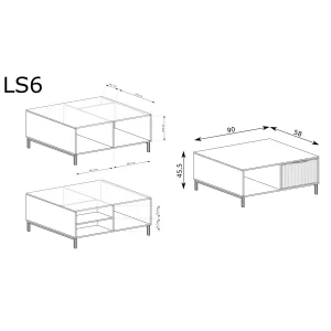 STOLIK KAWOWY LINKaSTYLES LS-6 CASHMERE