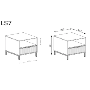 SZAFKA NOCNA LINKaSTYLES LS-7 CASHMERE