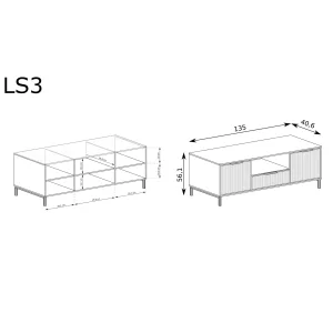 SZAFKA RTV LINKaSTYLES LS-3 INDIGO