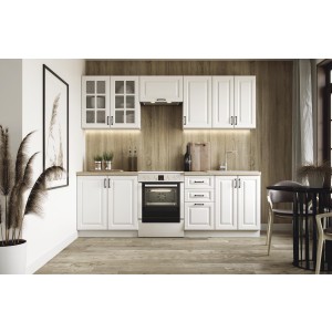 ELIZABETH 240 kuchnia zestaw korpus: biały, front: biały mat (12p=1kpl)