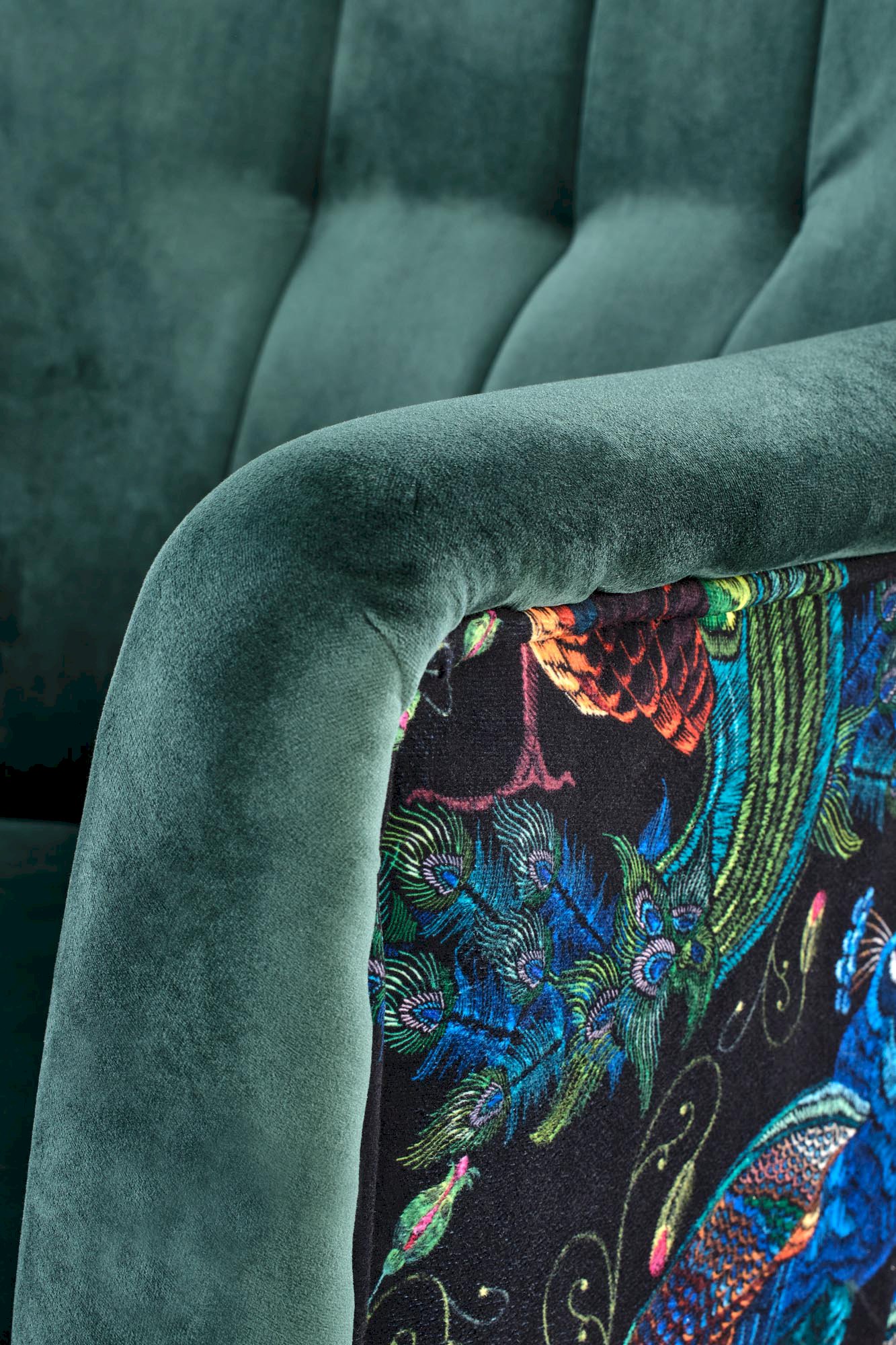 PAGONI fotel wypoczynkowy c. zielony / czarny (tkanina Bluvel #78)