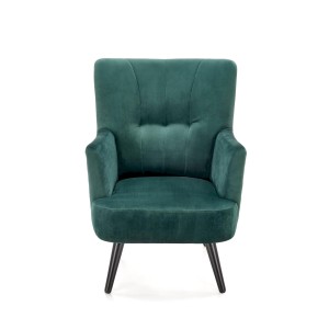 PAGONI fotel wypoczynkowy c. zielony / czarny (tkanina Bluvel #78)